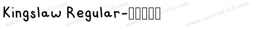 Kingslaw Regular字体转换